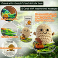 Mini Positive Potato Doll 3in Knit Plush with Card Cute Gift for Friends Family by Deal US
