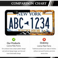2PCS Tri-Color Mountain License Plate Frames Stainless Steel White Gray by Deal US