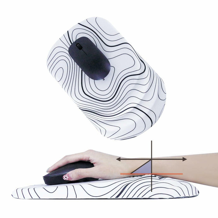 Viorichve Ergonomic Mouse Pad with Wrist Rest Support Non-Slip PU Base Black by Deal US