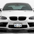 2PCS Tri-Color Mountain License Plate Frames Stainless Steel White Gray by Deal US