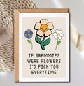 YoungGift Grammie Birthday Flower Card Mother's Day Thank You Multicolor by Deal US