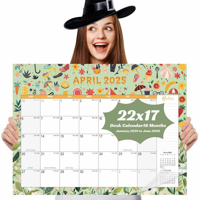 Gannyfer Large Desk Calendar 2025-2026 22x17 Planner with To-Do List Snow by Deal US