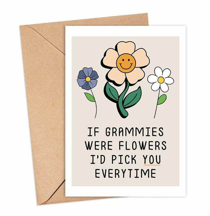 YoungGift Grammie Birthday Flower Card Mother's Day Thank You Multicolor by Deal US