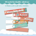 Wisdomsea Pocket Chart Classroom Blue 39 Double-Sided Erasable Cards by Deal US