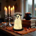 DAZONGE Lighted Ghost in Glass Dome Cloche Halloween Decor Indoor Black White by Deal US
