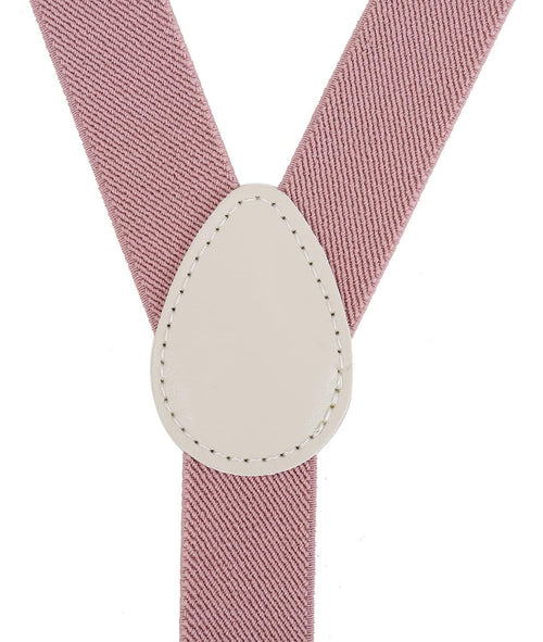 Pzle Boys' Bow Tie and Suspenders Set Adjustable Elastic 30 Inches Blush Pink by Deal US