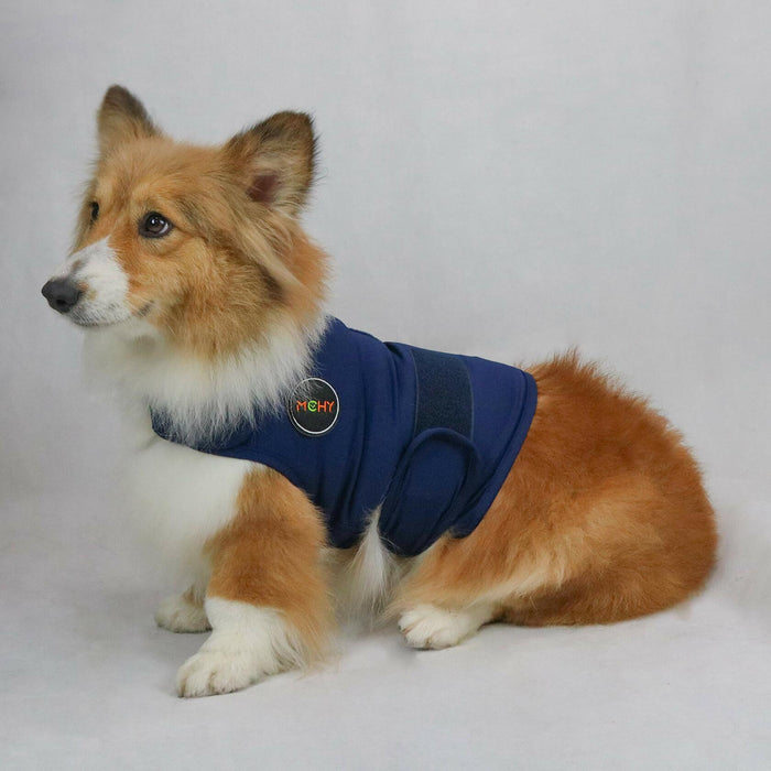 MCHY Dog Anxiety Vest, Anxiety Relief for Dogs, Dog Calming Coat (Navy M) by Deal US