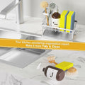Vanwood Kitchen Sink Caddy Sponge & Brush Holder Stainless Steel Silver by Deal US