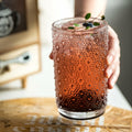 KEMORELA 6PCS Hobnail Old-Fashioned Glasses Set 15oz with Reusable Straws by Deal US