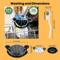 CasaFusion Chicken Shredder Tool w/ Brush Lid & Anti-Slip Base Kitchen by Deal US