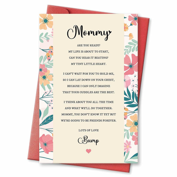 hvdler Poem Mother's Day Card for New Mom First Mother's Day Card White by Deal US