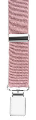 Pzle Boys' Bow Tie and Suspenders Set Adjustable Elastic 30 Inches Blush Pink by Deal US