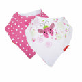 Nuby 2 Pack Bandana Bibs Super Absorbent Dribble Catcher for Girls by Deal US