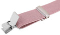 Pzle Boys' Bow Tie and Suspenders Set Adjustable Elastic 30 Inches Blush Pink by Deal US