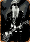 AirBnk Vintage Metal Tin Sign Billy Gibbons Guitar Retro 8x12 inch by Deal US