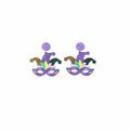 Fuqimanman2020 Mardi Gras Carnival Dangle Earrings Acrylic Mask Star Design by Deal US