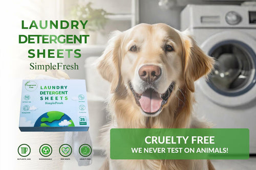 Simple Fresh Laundry Detergent Sheets Fragrance Free 50 Loads Pack of 25 by Deal US