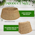 Rocinha Rattan Christmas Tree Collar 26" Rustic Farmhouse Style Seagrass Large by Deal US