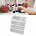 [Like New] JDEFARF Clear Desktop Storage Organizer 3 Drawers Transparent Makeup Box by Deal US