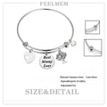 FEELMEM Best Ninny Ever Family Tree Bracelet Stainless Steel Box Chain by Deal US