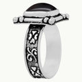 Natural Black Onyx 925 Silver Plated Ring Black Stone Size 5 by Deal US