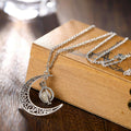 Anvirtue Moonstone Glow Necklace Pendant Chain Green Healing Quartz Alloy by Deal US