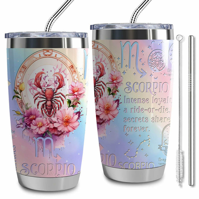 LLKJHGE Scorpio Zodiac 20oz Stainless Steel Insulated Tumbler with Lid by Deal US