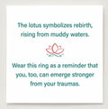 XMTYQ S925 Silver Lotus Flower Zircon Inspirational Ring Silver by Deal US