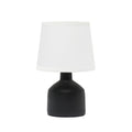 Simple Designs LT2080-BLK Mini Bocksbeutal Concrete Table Lamp Black by Deal US