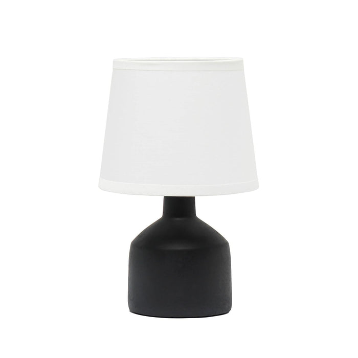 Simple Designs LT2080-BLK Mini Bocksbeutal Concrete Table Lamp Black by Deal US