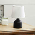 Simple Designs LT2080-BLK Mini Bocksbeutal Concrete Table Lamp Black by Deal US