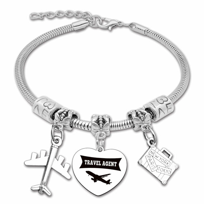 DlaeKua Travel Lover Stainless Steel Bracelet Women Memories Along The Way by Deal US