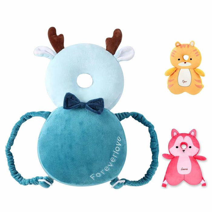 Loisdaro Baby Head Protector Adjustable Backpack Safety Mat Blue Deer by Deal US