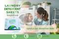 Simple Fresh Laundry Detergent Sheets Fragrance Free 50 Loads Pack of 25 by Deal US
