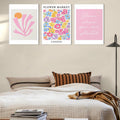 NOSUO Pink Wall Art Set of 3 Matisse Flowers Vintage Canvas 12x16 Inch Framed by Deal US
