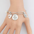 FEELMEM Best Ninny Ever Family Tree Bracelet Stainless Steel Box Chain by Deal US