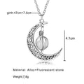Anvirtue Moonstone Glow Necklace Pendant Chain Green Healing Quartz Alloy by Deal US