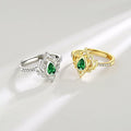 XMTYQ S925 Silver Lotus Flower Zircon Inspirational Ring Silver by Deal US