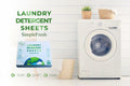 Simple Fresh Laundry Detergent Sheets Fragrance Free 50 Loads Pack of 25 by Deal US
