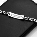 Huiuy Engraved DAD Stainless Steel Link Bracelet Silver 9 Inch by Deal US