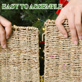 Rocinha Rattan Christmas Tree Collar 26" Rustic Farmhouse Style Seagrass Large by Deal US