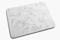 Stranor Engraved Rose Stone Drying Mat Floral 15.7x11.8 Ivory by Deal US