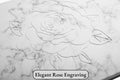 Stranor Engraved Rose Stone Drying Mat Floral 15.7x11.8 Ivory by Deal US
