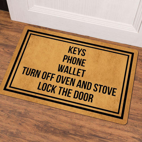 Ruiyida Funny Letter Print Door Mat Rubber Indoor Non-Woven 23.6x15.7 by Deal US