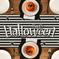 Halloween Table Runner Black Seasonal Party Decor 13x72 Inch by Deal US