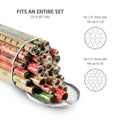 ZOBER Wrapping Paper Organizer 40in Waterproof Storage Holds 25 Rolls White by Deal US