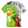 ZYQQT Christmas Cartoon Green T-Shirt Crew Neck Boys Girls Size XL by Deal US