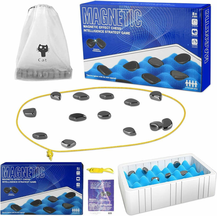 COVBOARD Magnetic Chess Game Tabletop Strategy Family Fun with Rope Sponge by Deal US