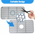 YIRAYUETT Silicone Non-Slip Kitchen Sink Grid Mat 25.9x13.7 Gray by Deal US