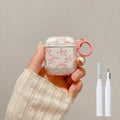 Reownest AirPods Pro 2 Case Soft Clear Bow Pattern Shockproof Keychain Cover by Deal US